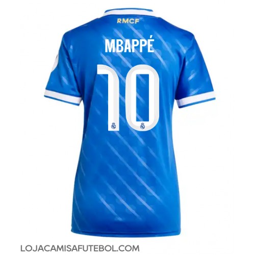 Camisa de Futebol Real Madrid Kylian Mbappe #10 Equipamento Alternativo Mulheres 2025-26 Manga Curta